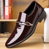 2025 Leather Shoes for Men Patent Leather Mens Casual Oxford Shoes Moccasin Glitter Male Footwear Designer Business Casual Shoes