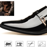 2025 Leather Shoes for Men Patent Leather Mens Casual Oxford Shoes Moccasin Glitter Male Footwear Designer Business Casual Shoes